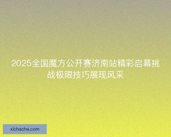 2025全国魔方公开赛济南站精彩启幕挑战极限技巧展现风采