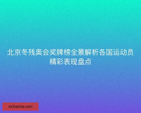 北京冬残奥会奖牌榜全景解析各国运动员精彩表现盘点