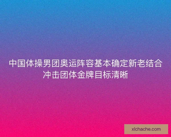 中国体操男团奥运阵容基本确定新老结合冲击团体金牌目标清晰